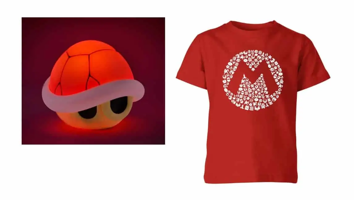 Mario Kart (Red Shell) Lampe + Kinder T-Shirt im Mario Kart Design für 23,00 € inkl. Versand statt 35,98 €