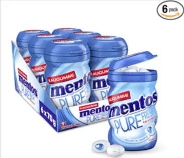 6er Box Mentos Kaugummi Pure Fresh Mint ab 9,79 € inkl. Prime-Versand (statt 13,80 €)