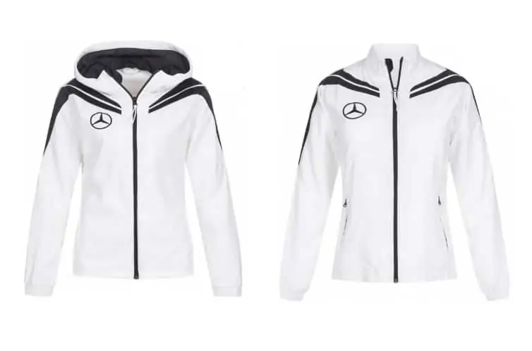 Mercedes-Benz Damen Jacke in weiß (mit oder ohne Kapuze) für 23,94 € inkl. Versand statt 63,98 €