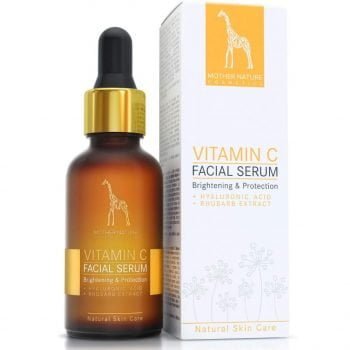 Mother Nature Cosmetics Vitamin C Serum Anti Aging Formel mit Hyaluronsaeure und Rhabarberextrakt e1637261442354