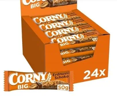 Corny Big Erdnuss-Schoko Müsliriegel 24er Pack (24 x 50g) ab 9,90 € inkl. Prime-Versand