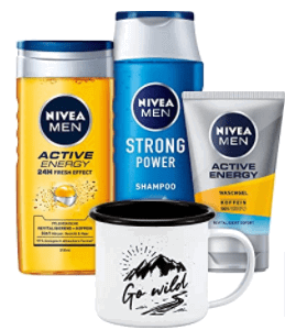 Nivea Men Go Wild Active Set Geschenkset Mit Energiespendenden Pflegeprodukten Erfrischendes Pflegeset Mit Shampoo Duschgel Und Rustikalem Becher Amazon De Beauty