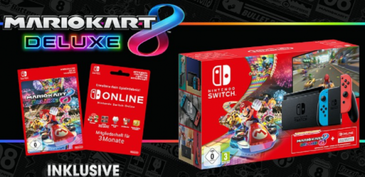 Nintendo Switch Konsole Mario Kart 8 Deluxe 3 Monate Nintendo Switch Online fuer 287E statt 356E Snipz de