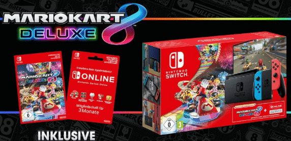 Nintendo Switch Konsole Mario Kart 8 Deluxe 3 Monate Nintendo Switch Online Fuer 287E Statt 356E Snipz De