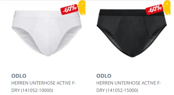 ODLO 141052 – Active F-Dry Light Funktionsunterwäsche (Gr. S bis XXL) für 11,18 € inkl. Versand