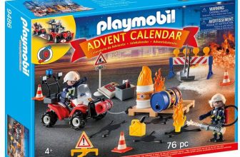 PLAYMOBIL Adventskalender 2021 9486 Feuerwehreinsatz auf der Baustelle e1637321528898