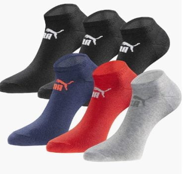 PUMA Sneakersocken 18 Paar Pack Statement Edition Damen und Herren Black Blue Red Grey Season Gr 43 46 Amazon de Bekleidung