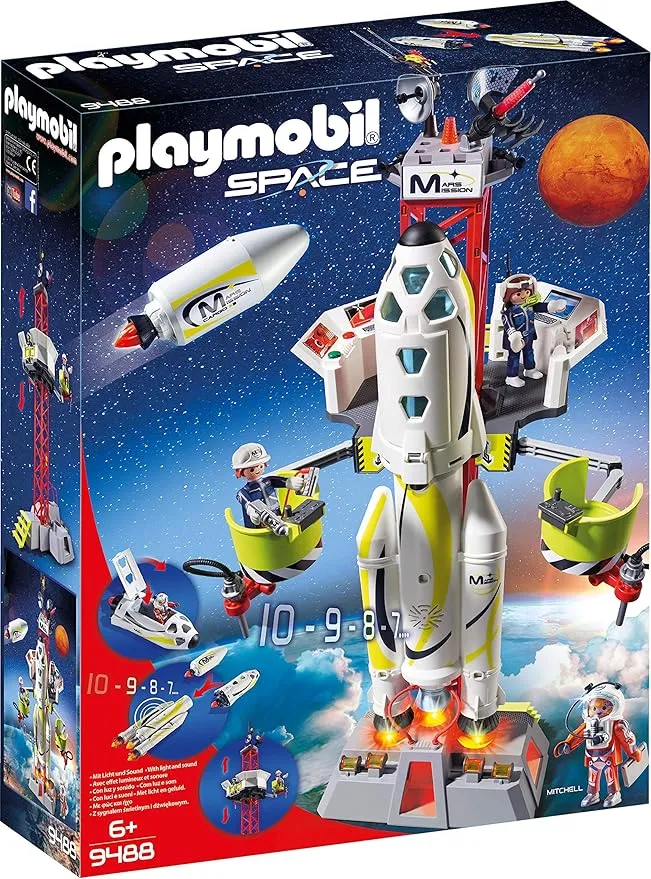 Schnäppchen, Deals und Rabattcodes des Tages - Playmobil Space Mars Rakete mit Startrampe 9488