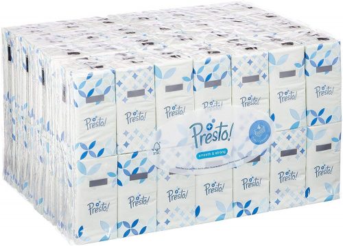 Presto! 4-lagige Papiertaschentücher 168er Pack (168 x 10 Tücher) ab 12,77 € inkl. Prime-Versand