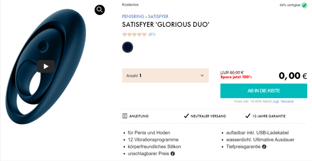 Satisfyer Glorious Duo Penisring