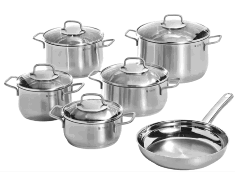 WMF Brilliant Kochgeschirr Set 6 teilig e1636223354994