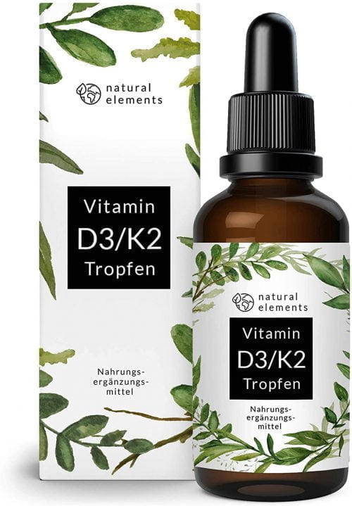 natural elements Vitamin D3 + K2 Tropfen ab 15,67 € inkl. Prime-Versand