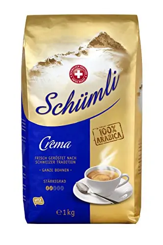 Delizio Schweizer Schümli Crema Kaffeebohnen (1kg) ab 10,61 € inkl. Prime-Versand (statt 14,99 €)