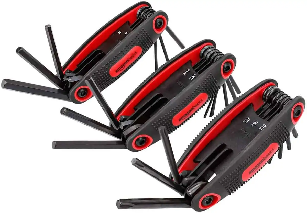 Faltbares Innensechskant-Schlüssel-Set, 3er-Packung, metrisch/Zoll/Torx für 8,77 € [Prime] statt 12,29 €