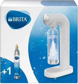 BRITA Wassersprudler sodaONE weiss inkl. CO2 Zylinder und BPA freier PET Flasche e1640884595315