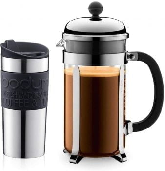 Bodum Chambord Kaffeebereiter 10 l Travel Mug Set e1638387447958