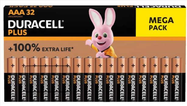 Duracell Plus AA oder AAA Micro Alkaline-Batterien, 1.5V LR03 MN2400, 32er-Pack für 13,99 € inkl. Versand (statt 19,97 €)
