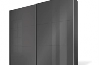 Express Moebel Swift Schwebetuerenschrank Holzwerkstoff Metallbeschlaege Glas Basalt Basaltglas Brei