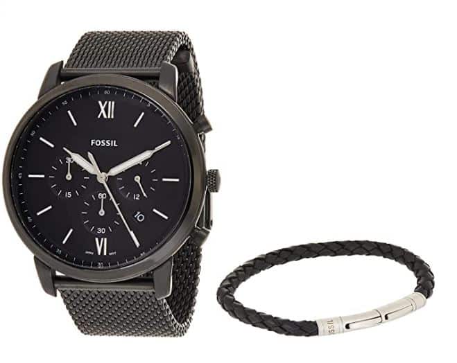 Fossil Mens Analog Quartz Uhr Mit Stainless Steel Armband