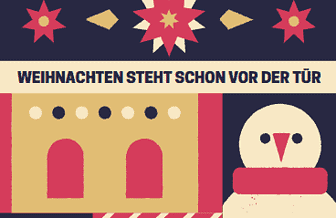 Geometrische Instagram Story fuer Advent und Weihnachten mit Illustration Gruessen zum 4 Advent in Dunkelblau Rot und Gold – Your Story