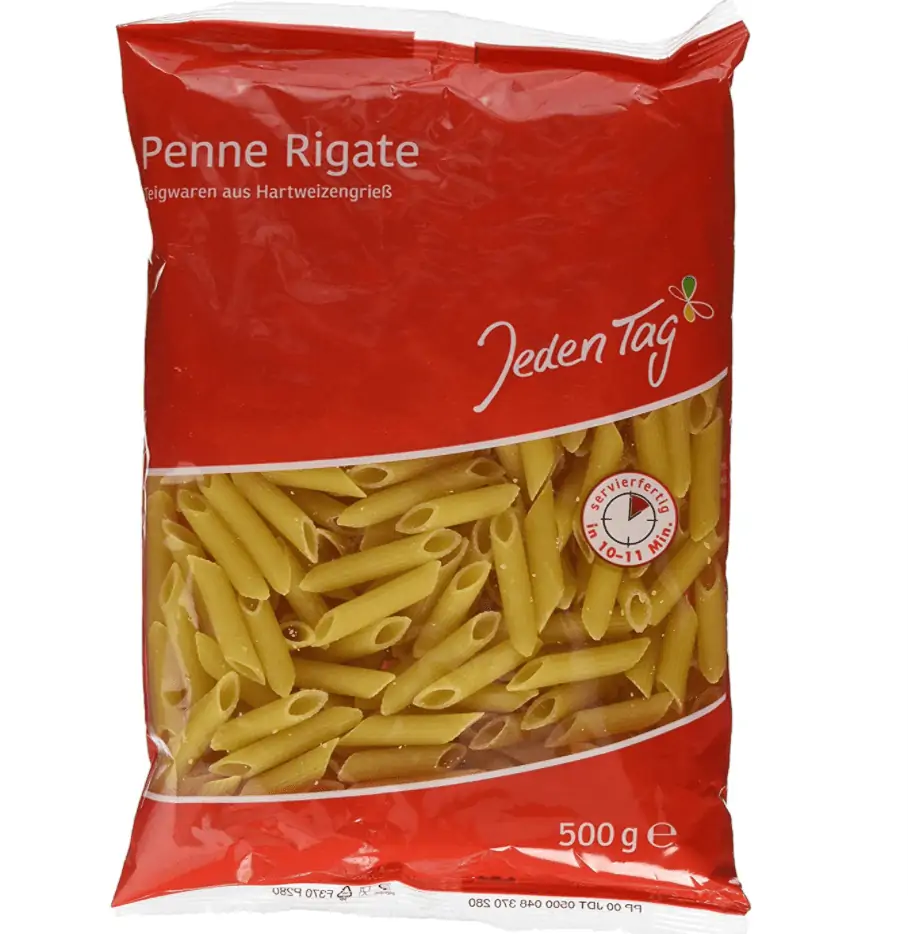 Jeden Tag Nudeln, Penne, 500 g für 0,89 € inkl. Prime-Versand