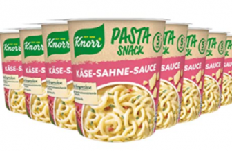 Knorr Pasta Snack Kaese Sahne Sauce leckere Instant Nudeln ohne geschmacksverstaerkende Zusatzstoffe 1