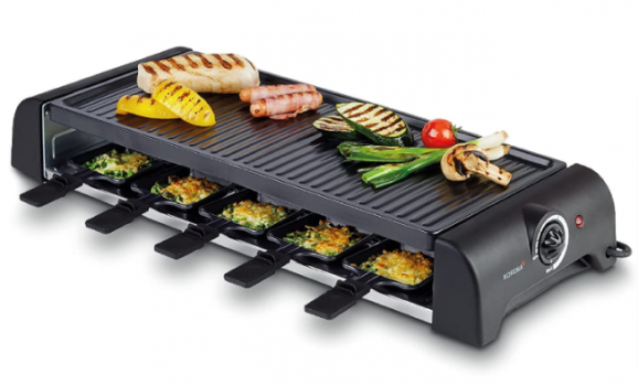 Korona 45060 Raclette fuer 10 Personen   XXL Raclette mit 10 Pfannen Spateln   Mit antihaftbeschich