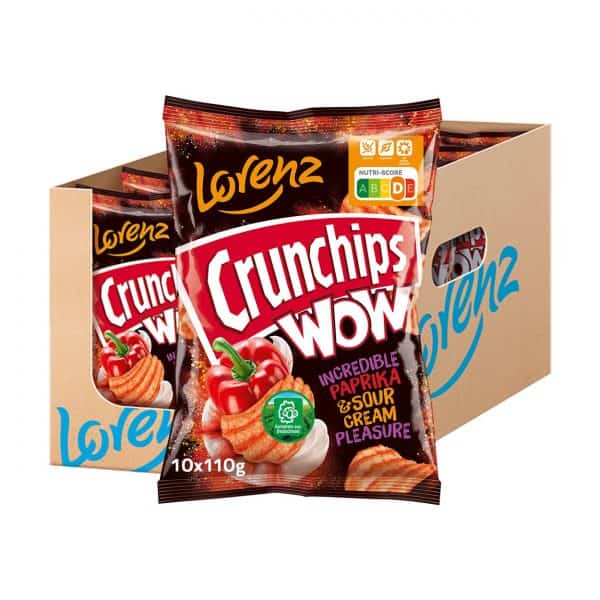 Lorenz Snack World Crunchips Wow Paprika &Amp; Sour Cream