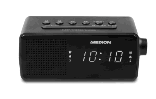 MEDION® LIFE® E66407 PLL Uhrenradio LED Display Displaydimmer PLL UKW Radio 10 Senderspeicher E