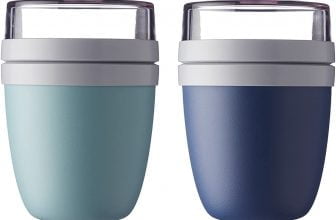 Mepal 2 x Lunchpot Ellipse Nordic green Nordic denim praktischer Mueslibecher e1640439837753