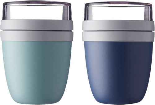 Mepal – 2 x Lunchpot Ellipse – Nordic green + Nordic denim – praktischer Müslibecher für 16,99 € inkl. Prime-Versand