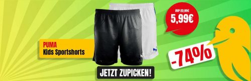 Puma Kids Sportshose (Gr. 116 bis 176) ab 5,32 € zzgl. 3,99 € Versand
