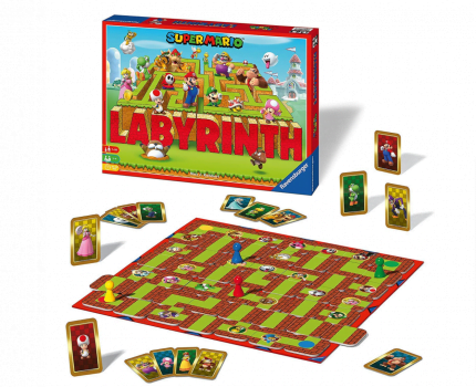 Ravensburger Familienspiel 26063 Das verrückte Labyrinth mit den Figuren aus Super Mariotm Spi