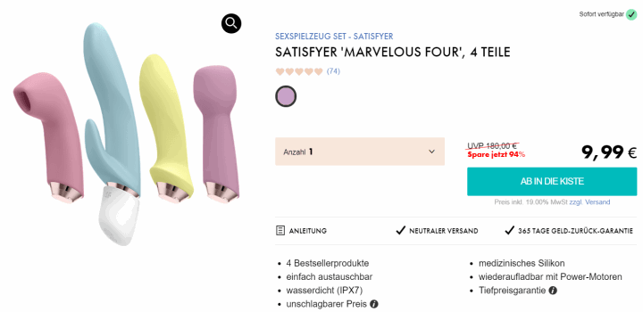 Satisfyer Marvelous Four e1639669822858