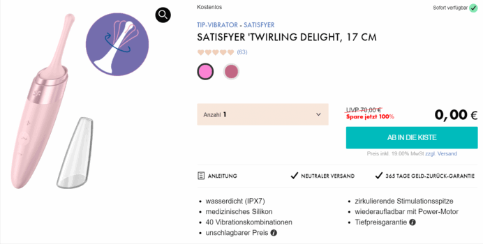 Satisyer Twirling Delight Tip Vibrator e1638632457636