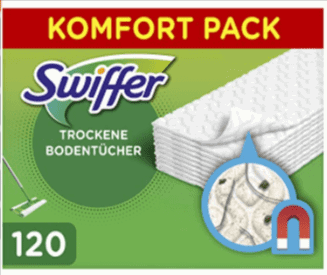 Swiffer Bodenwischer Trockene Bodentuecher 120 Tuecher Wischer Ideal Gegen Staub Tierhaare Allerg