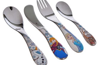 WMF Disney Frozen Kinderbesteck Set 4 teilig Kinderbesteck Edelstahl Eiskönigin Elsa Anna Beste