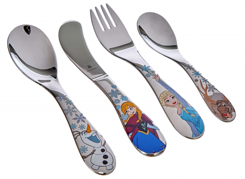 WMF Disney Frozen Kinderbesteck Set 4 teilig Kinderbesteck Edelstahl Eiskönigin Elsa Anna Beste