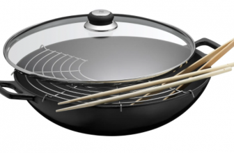 WMF Wok O 36 cm Gusseisen mit Glasdeckel Wok   Kaufland.de