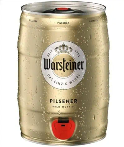 Warsteiner Premium Pilsener 5 Liter Fass ab 8,99 € inkl. Prime-Versand