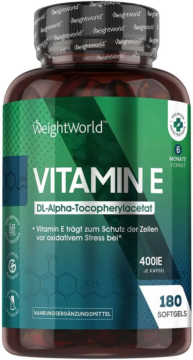WeightWorld Vitamin E für 11,99 € inkl. Prime-Versand