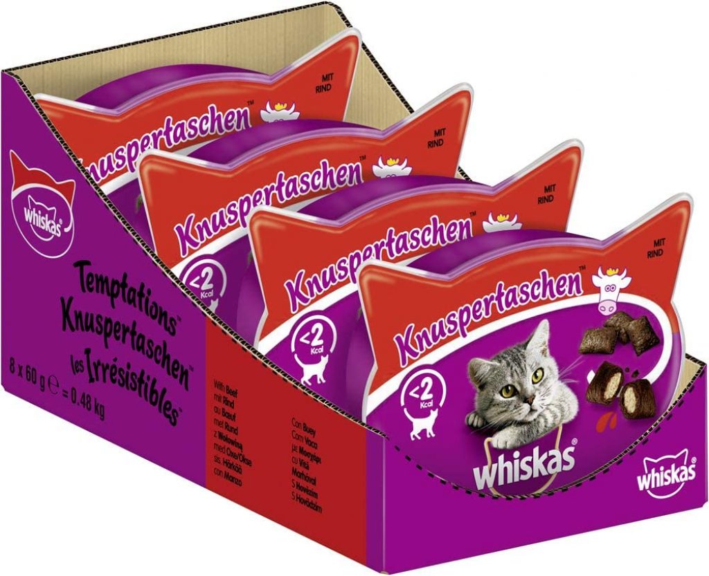 Whiskas Katzensnacks Knuspertaschen Mit Rind