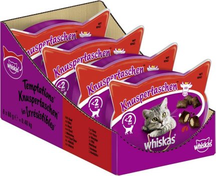 Whiskas Katzensnacks Knuspertaschen Rind e1640429530970