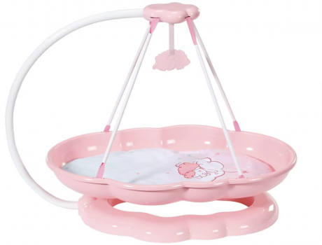 Zapf Creation 705988 Baby Annabell Sweet Dreams Schlummerwolke rosa Puppenwiege in Wolkenform inkl