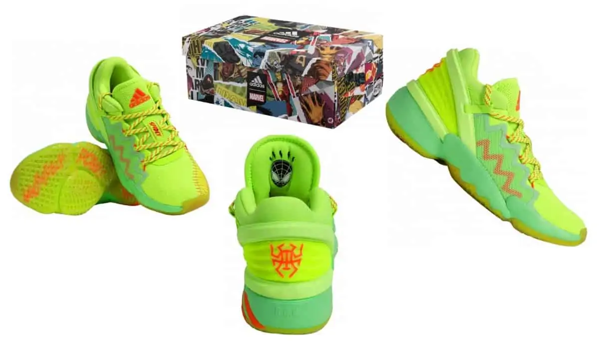 adidas x MARVEL D.O.N Issue 2 Basketball Schuhe Spidey Sense (Gr. 40 bis 47) für 50,53 € inkl. Versand statt 63,67 €