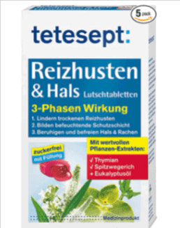 Tetesept Reizhusten Hals Lutschtabletten Zuckerfrei Mit Fuellung – Lutschpastillen Bei Erkaeltungs