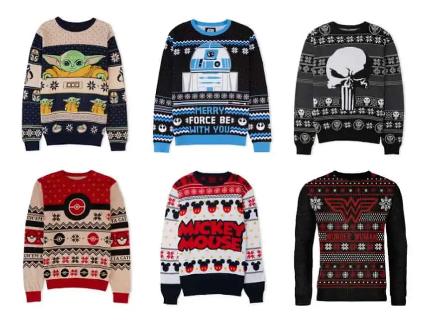 zavvi – verschiedene Strick Weihnachtspullover z.B. Baby Yoda, Pokemon , Punisher, Mickey Mouse für 22,98 € inkl. Versand statt 40,00 €