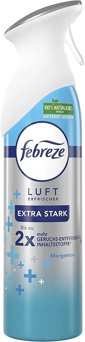 Febreze Lufterfrischer (300 ml) Morgentau, Raumspray entfernt Gerüche und hinterlässt Frischeduft