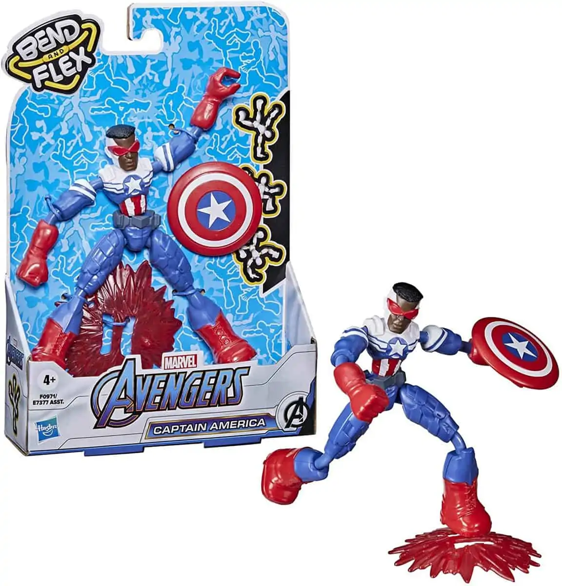 Marvel Avengers Bend and Flex Action Figur – Captain America (Falcon) für 9,08 € [Prime] statt 14,95 €