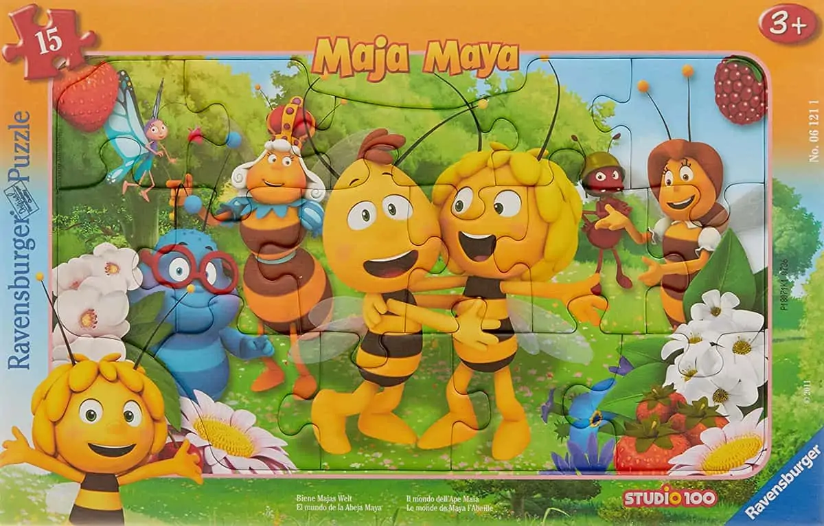 Ravensburger Kinderpuzzle – 06121 Biene Majas Welt – Rahmenpuzzle (15-tlg.) für 2,99 € [Prime] statt 5,49 €